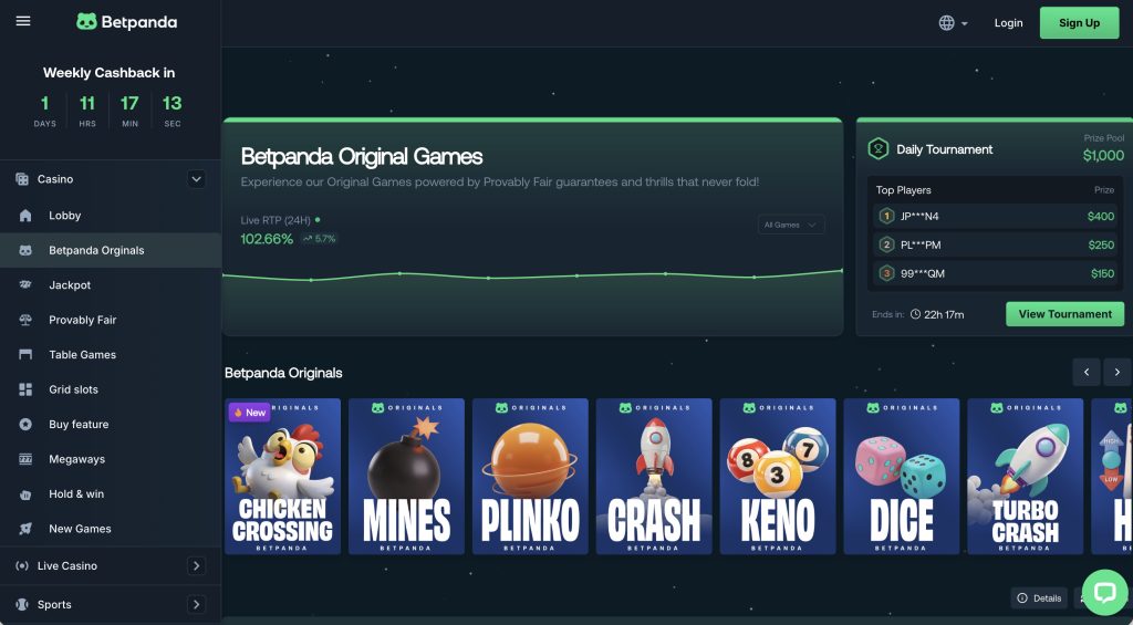 Betpanda Original Crypto Casino Games